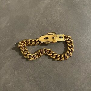 Vintage Belt Buckle Gold Chain Bracelet